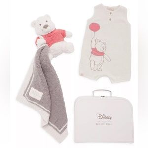 Barefoot Dreams Cozychic Ultra Lite Disney Winnie The Pooh Set, Almond Multi